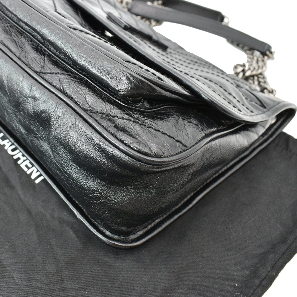 YVES SAINT LAURENT Niki Medium Leather Crossbody Bag Black - New Year Deals