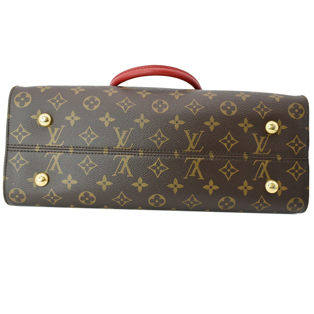 LOUIS VUITTON Tuileries Monogram Canvas Tote Shoulder Bag Brown
