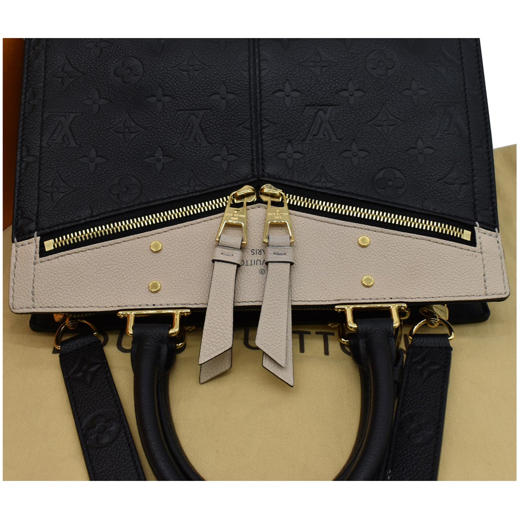 LOUIS VUITTON Sully PM Monogram Empreinte Leather Shoulder Bag Black