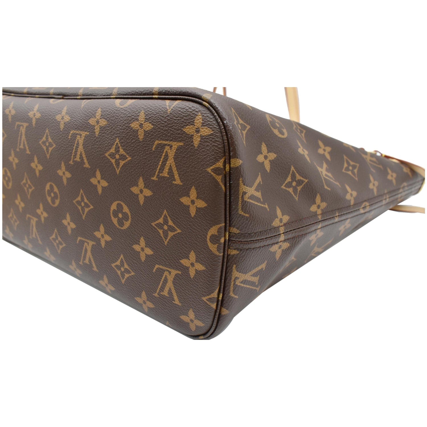 LOUIS VUITTON Neverfull MM Monogram Canvas Tote Bag Brown