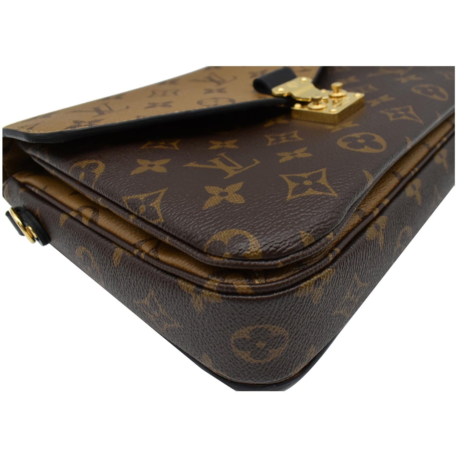 LOUIS VUITTON Metis Pochette Reverse Monogram Canvas Crossbody Bag Brown