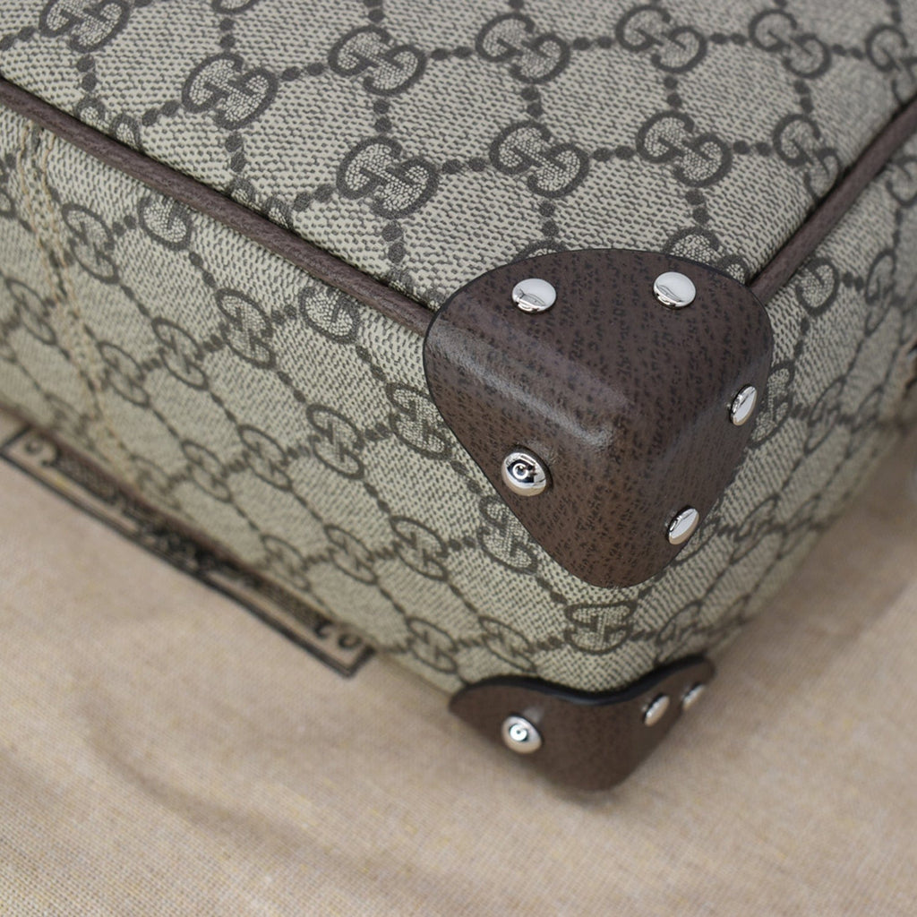 GUCCI Gucci Supreme Monogram Canvas Shoulder Bag Beige 626363