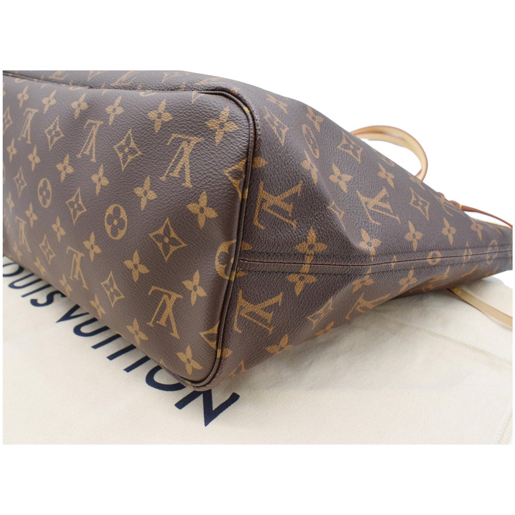 LOUIS VUITTON Neverfull MM Monogram Canvas Tote Bag Brown - New Year Deals