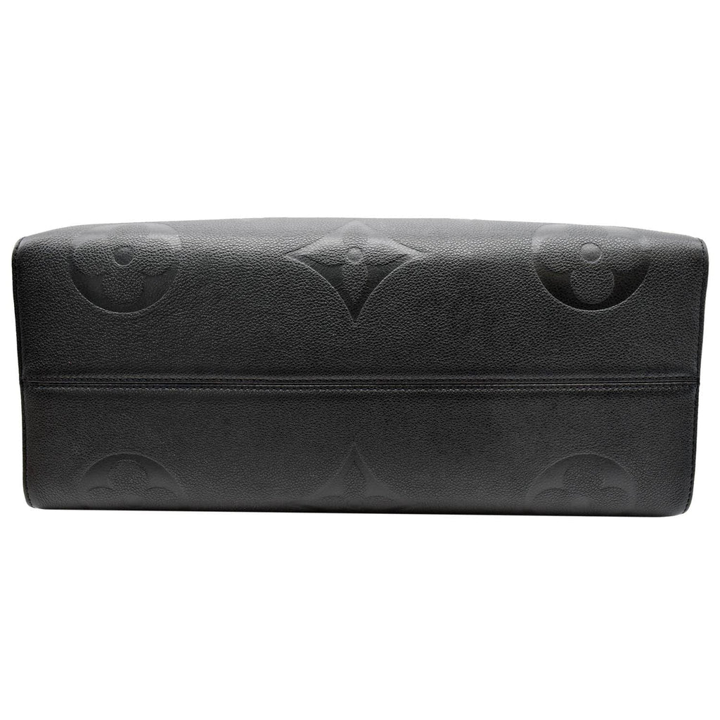 LOUIS VUITTON Onthego GM Monogram Empreinte Leather Tote Bag Black - Hot Deals