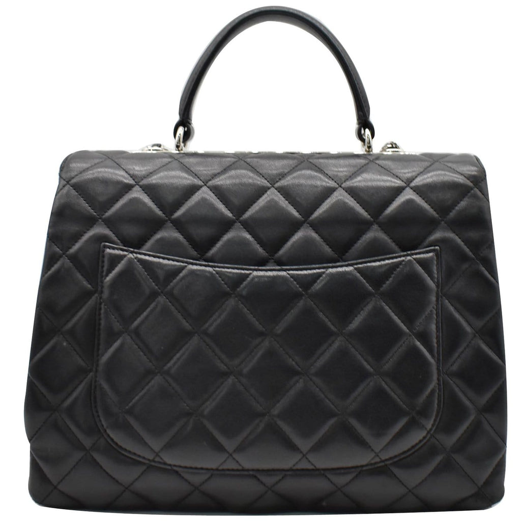 Chanel Trendy CC Large Flap Quilted  Leather Shoulder Bag Black