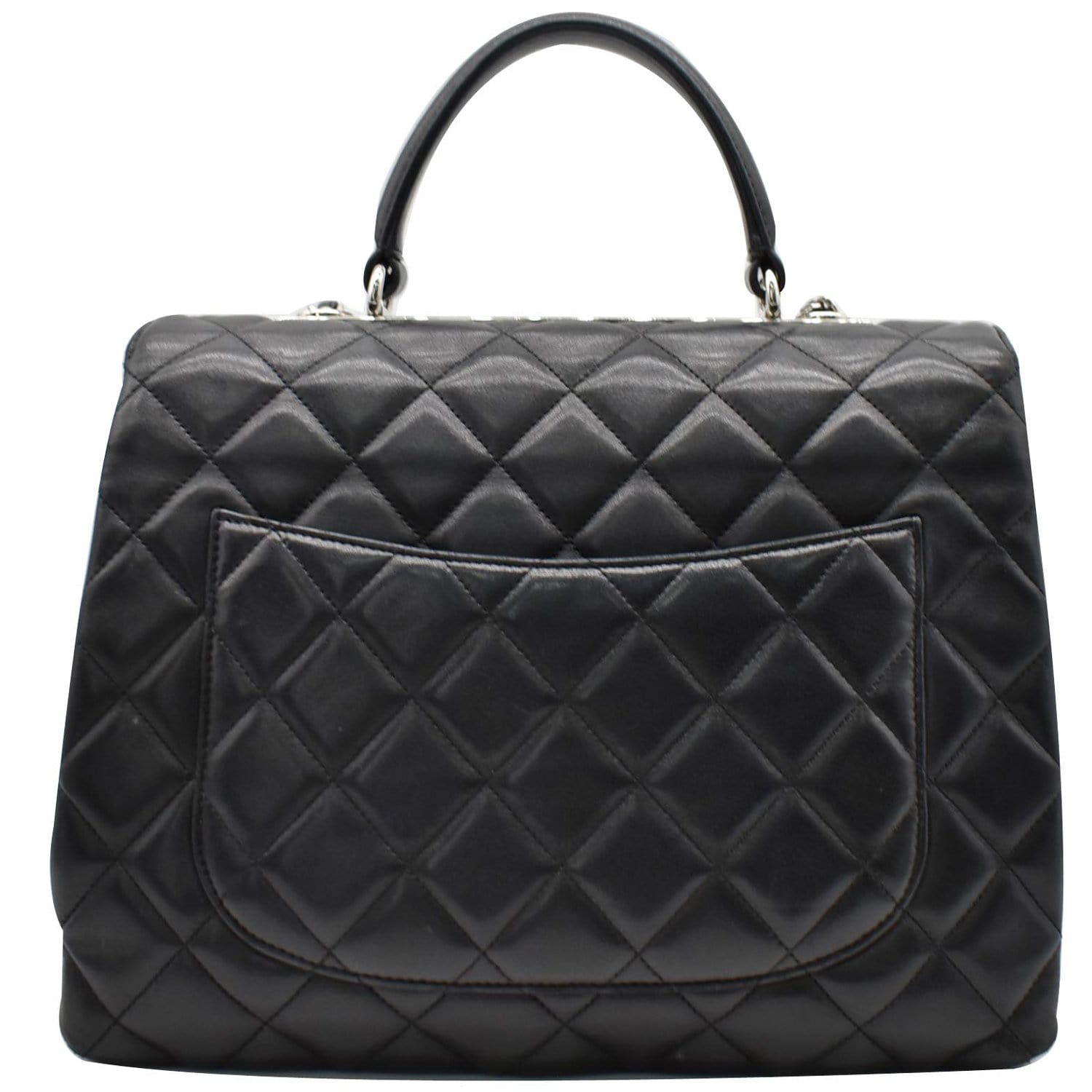 Chanel Trendy CC Large Flap Quilted  Leather Shoulder Bag Black