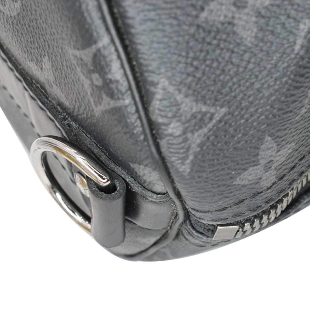 LOUIS VUITTON Keepall Bandouliere 55 Monogram Eclipse Travel Bag Black
