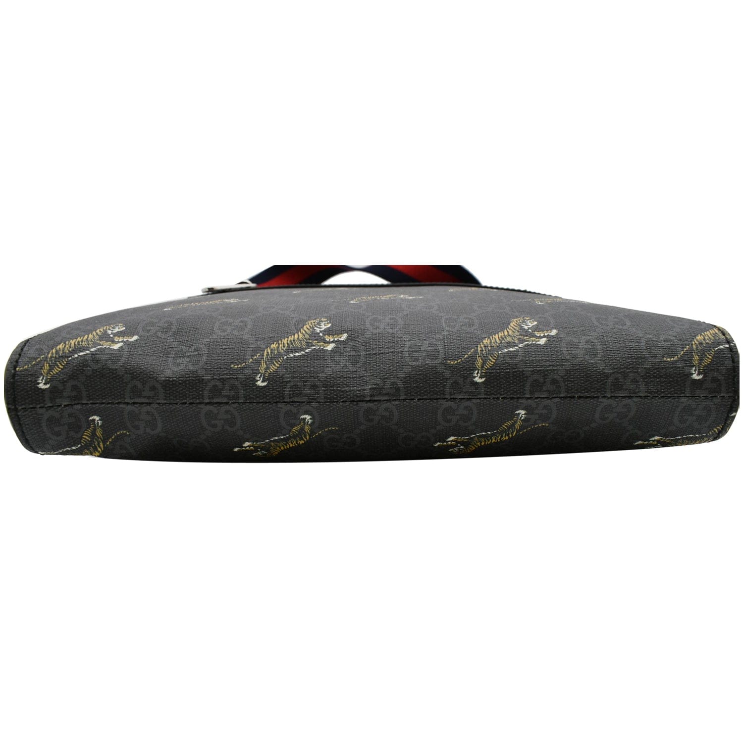 GUCCI Bestiary Tigers Gucci Supreme Square Messenger Bag Black 474137