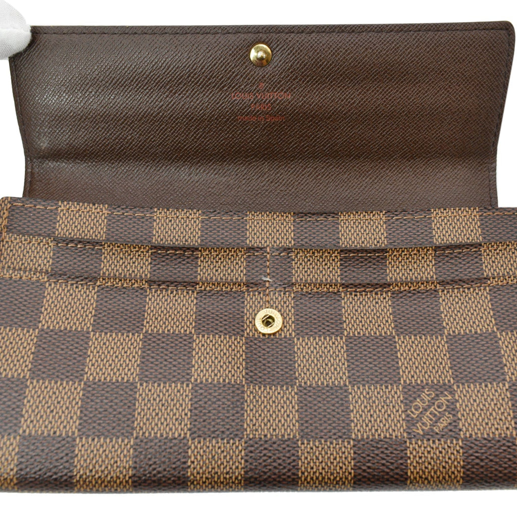 LOUIS VUITTON Sarah Monogram Canvas Wallet Brown