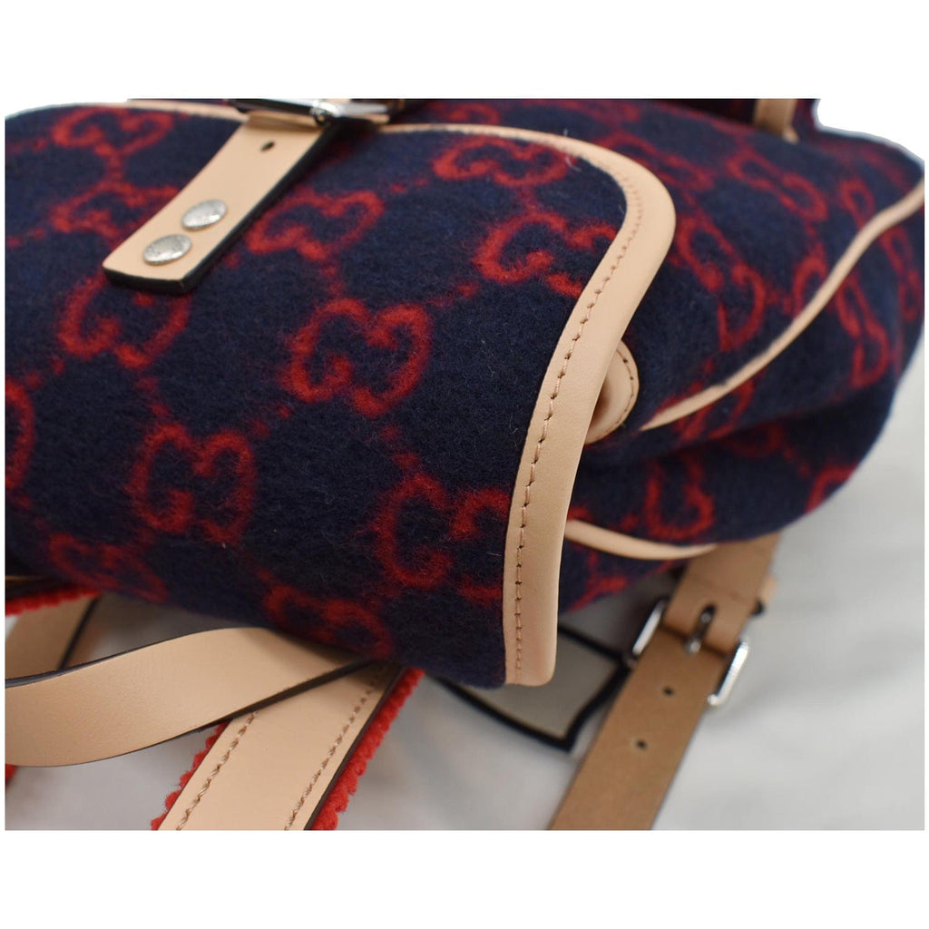GUCCI Children's Gucci Supreme Wool Backpack Red 406398