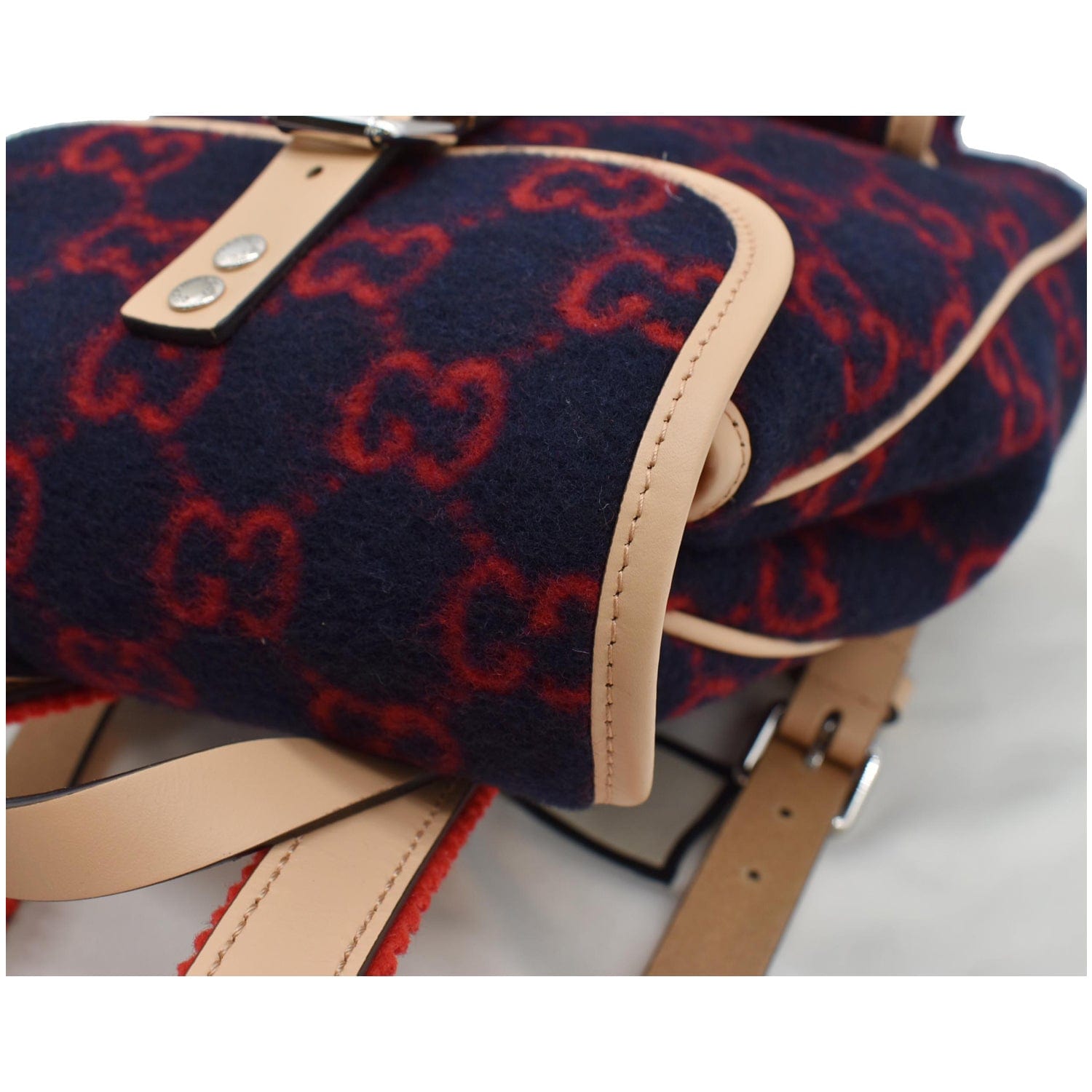 GUCCI Children's Gucci Supreme Wool Backpack Red 406398