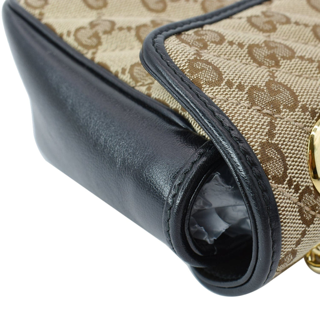 GUCCI Gucci Marmont Small Matelasse Canvas Shoulder Bag Black 443497