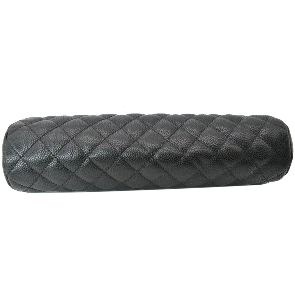 Chanel Timeless Caviar Quilted Leather Clutch Black