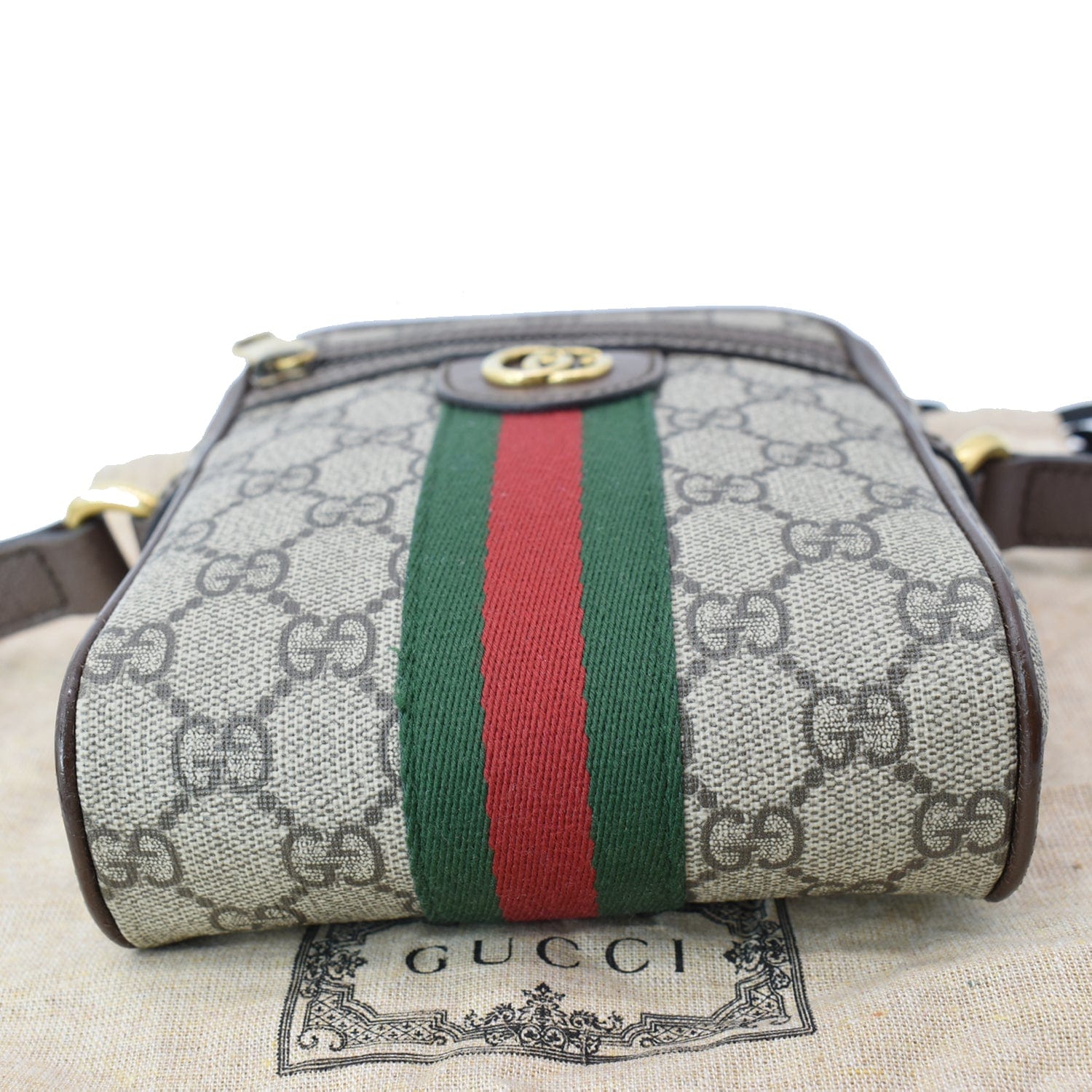 GUCCI Ophidia Gucci Supreme Canvas Shoulder Bag Beige 598127