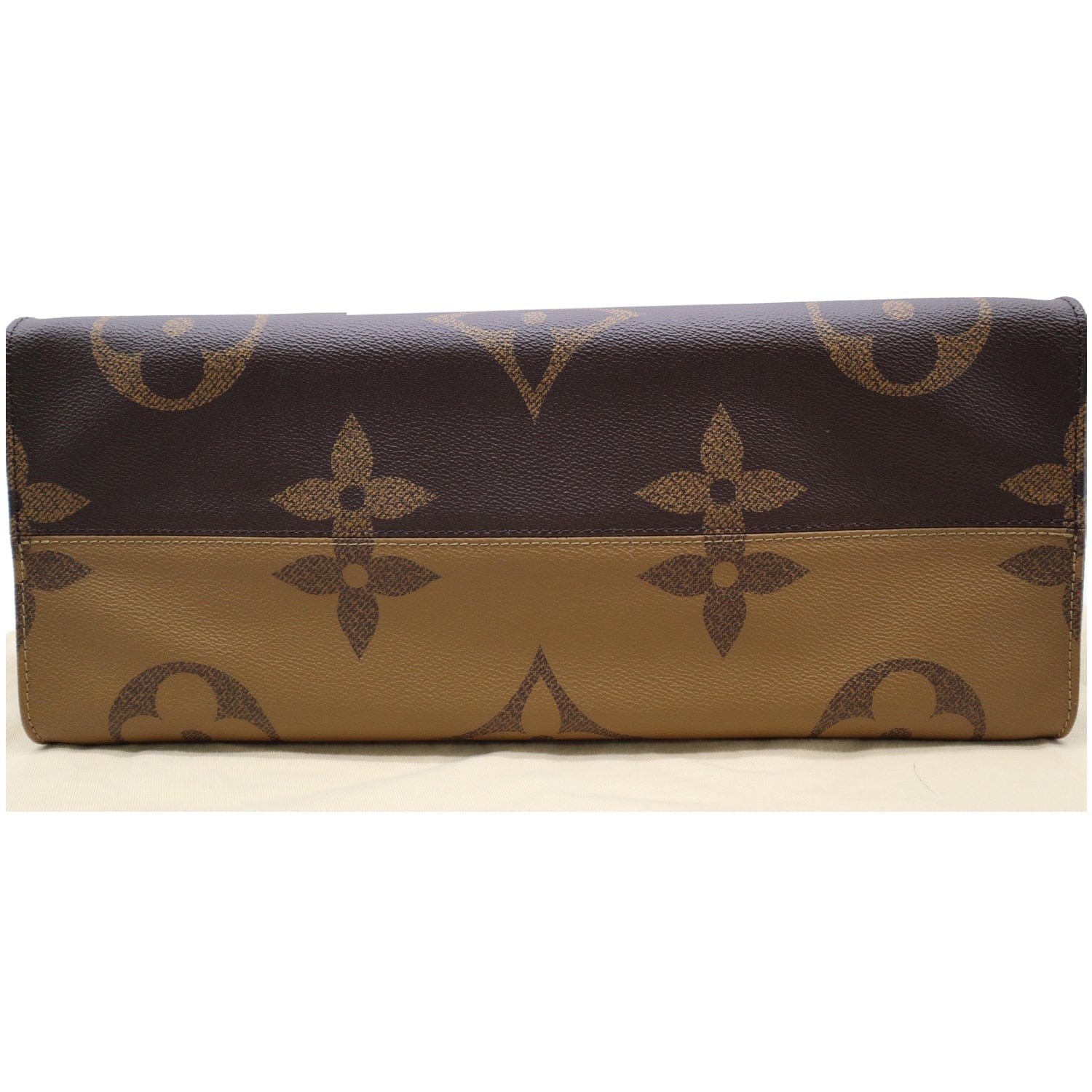LOUIS VUITTON Onthego GM Reverse Monogram Canvas Tote Shoulder Bag Brown