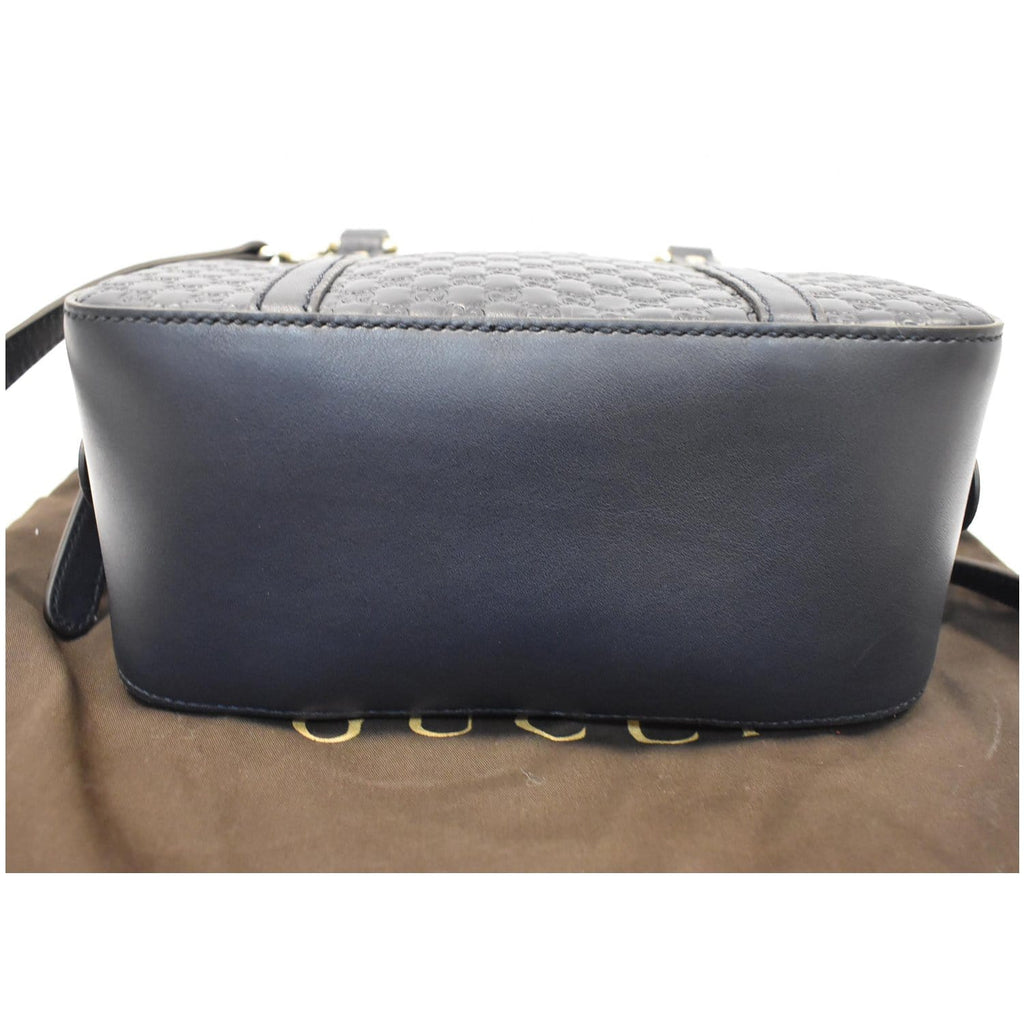 GUCCI Microguccissima Small Leather Crossbody Bag Blue 510289