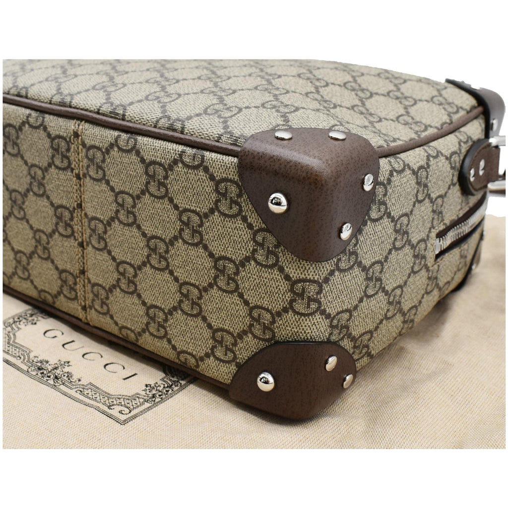 GUCCI Gucci Supreme Monogram Canvas Shoulder Bag Beige 626363