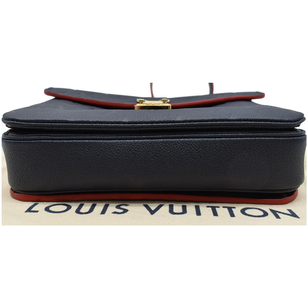 LOUIS VUITTON Metis Pochette Empreinte Leather Crossbody Bag Blue