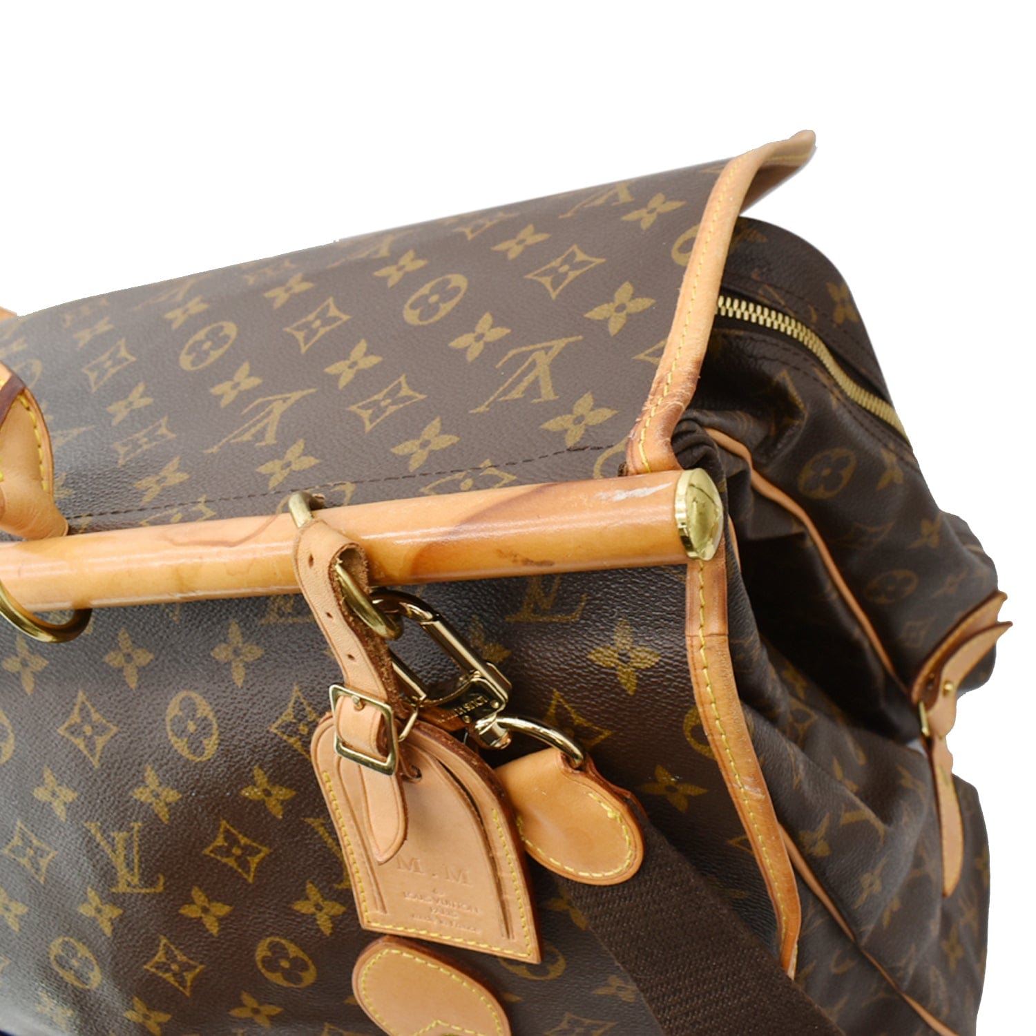 LOUIS VUITTON Sac Chasse Monogram Canvas Hunting Bag Brown