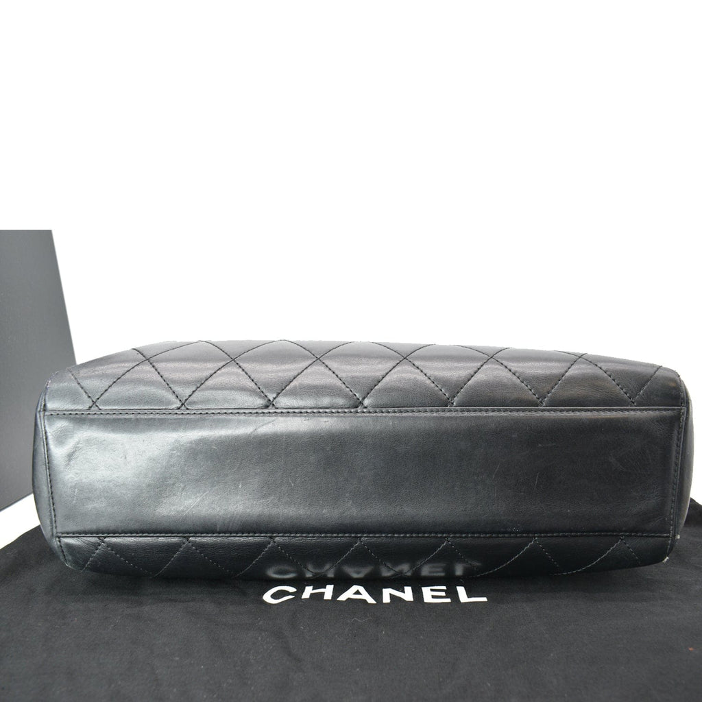 Chanel  Bekko  Leather Chain Tote Bag Black
