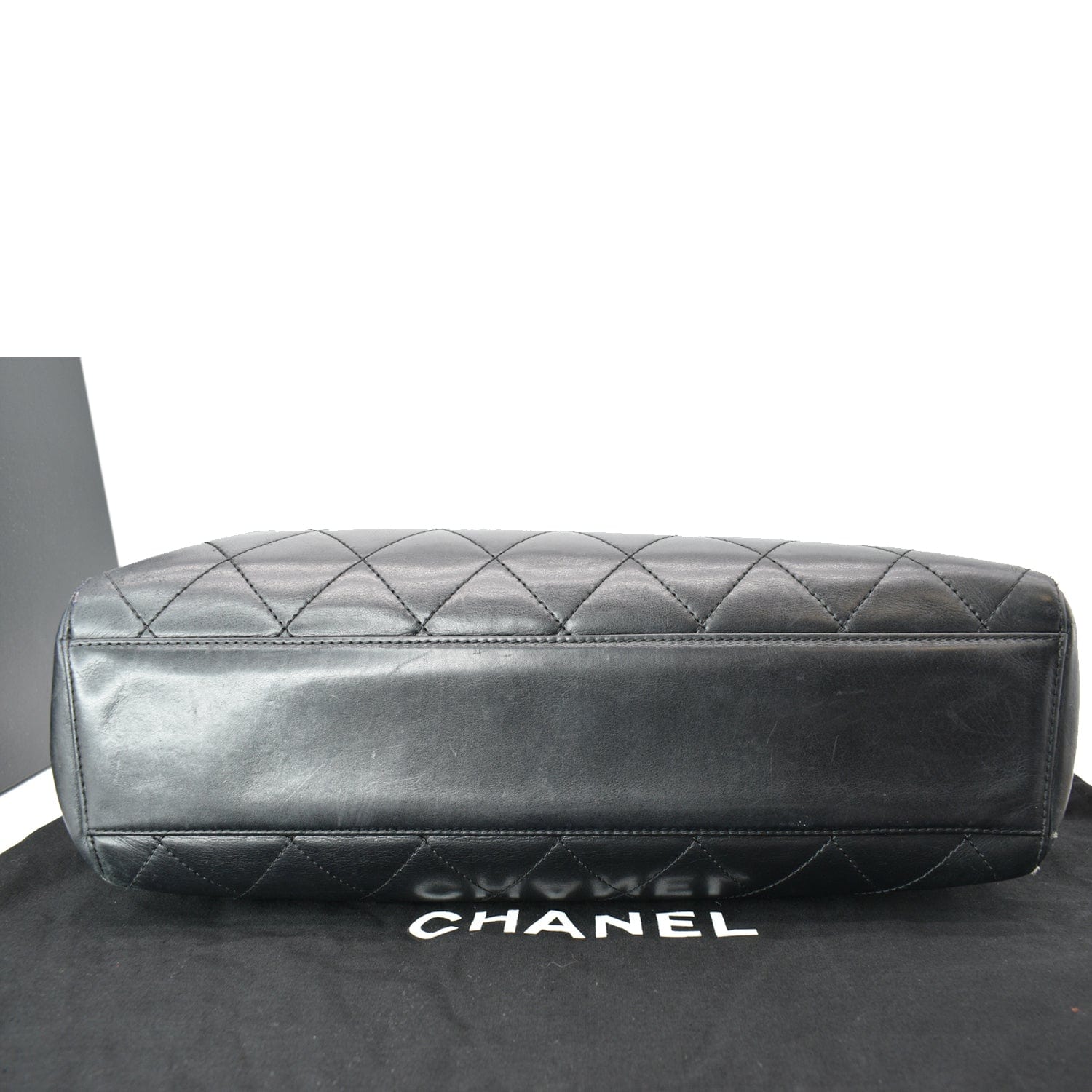Chanel  Bekko  Leather Chain Tote Bag Black