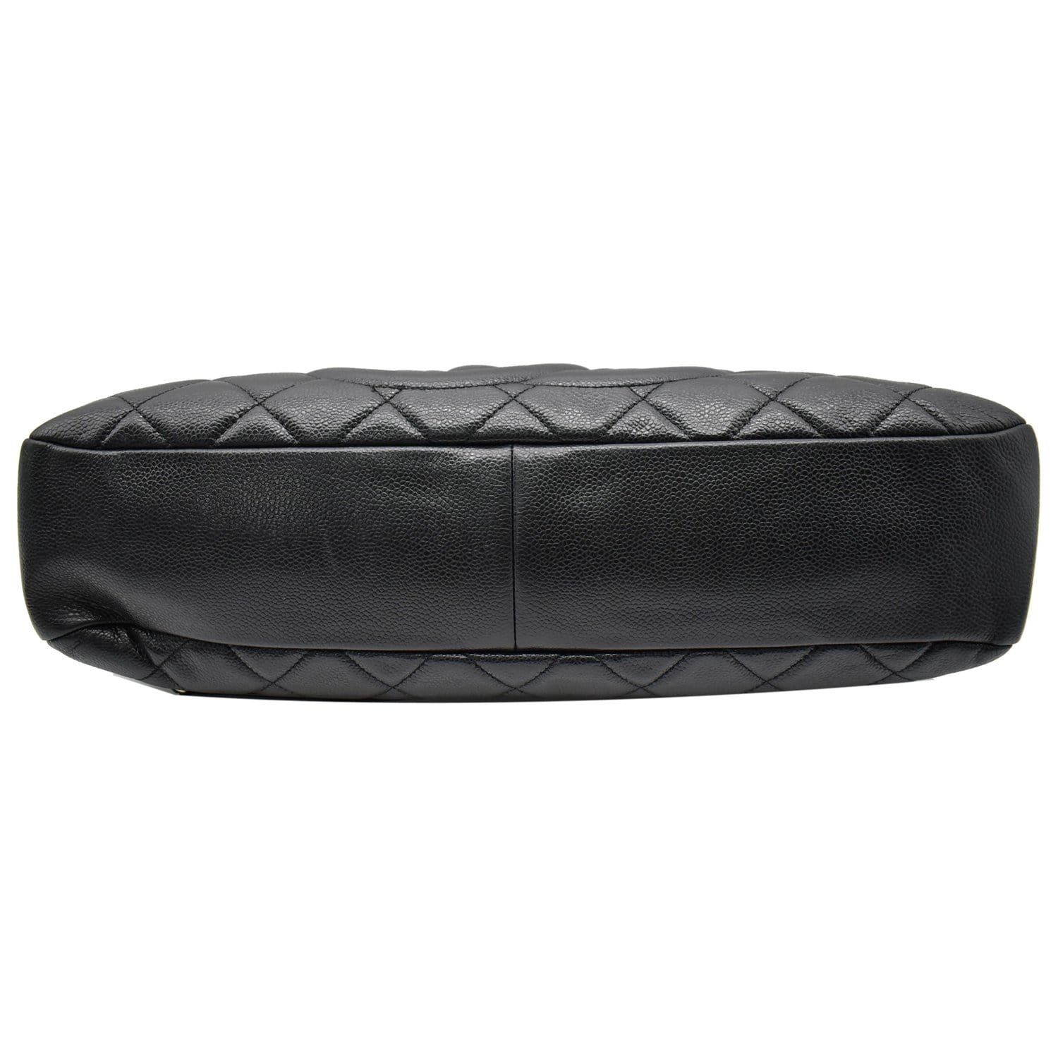 Chanel Timeless CC Soft Quilted Caviar Leather Shopping Tote Bag Black
