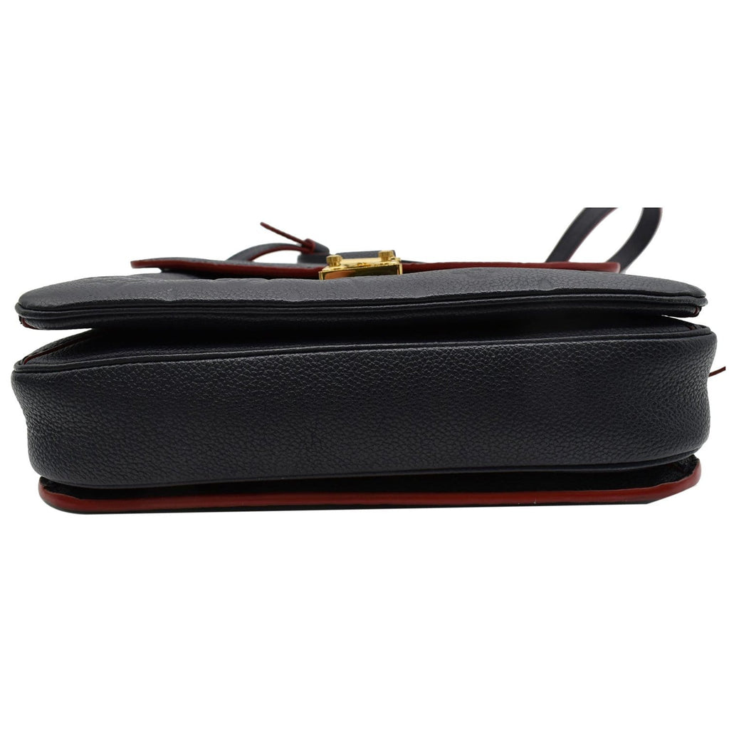 LOUIS VUITTON Metis Pochette Empreinte Leather Crossbody Bag Navy Blue