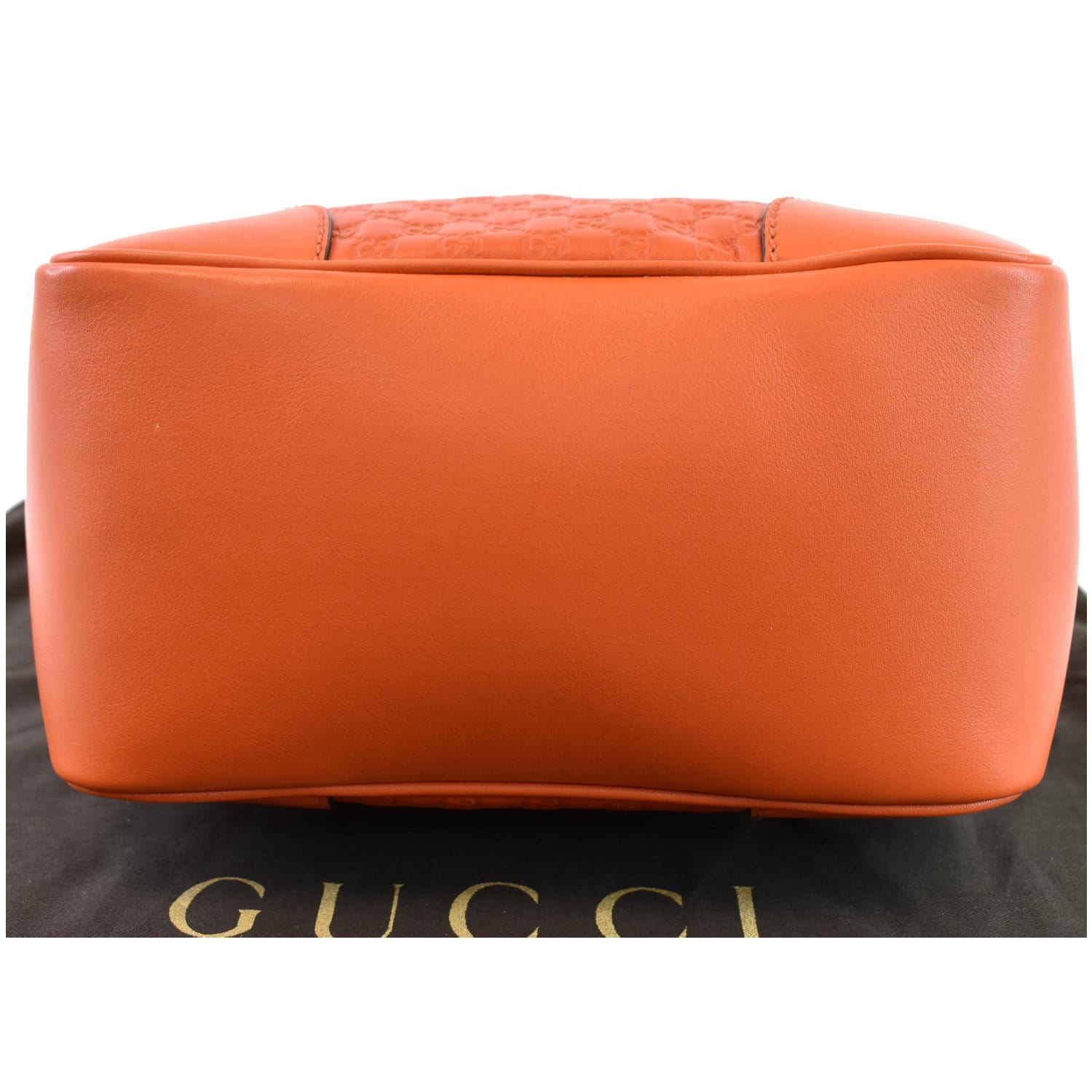 GUCCI Small Bree Gucci Guccissima Leather Crossbody Bag Orange 449241