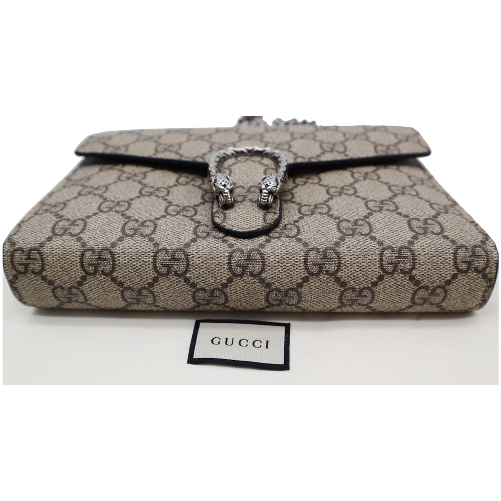 GUCCI Dionysus Gucci Supreme Crossbody Chain Wallet Beige 401231