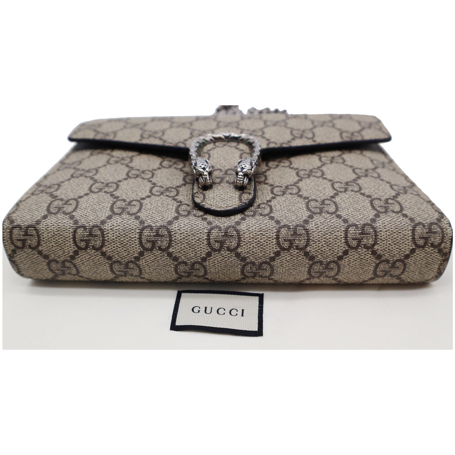 GUCCI Dionysus Gucci Supreme Crossbody Chain Wallet Beige 401231