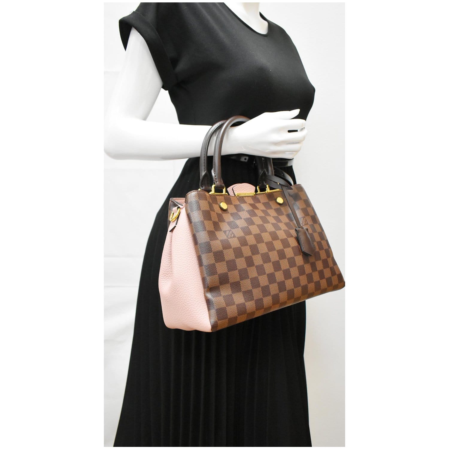 LOUIS VUITTON Brittany Damier Ebene Shoulder Bag Brown