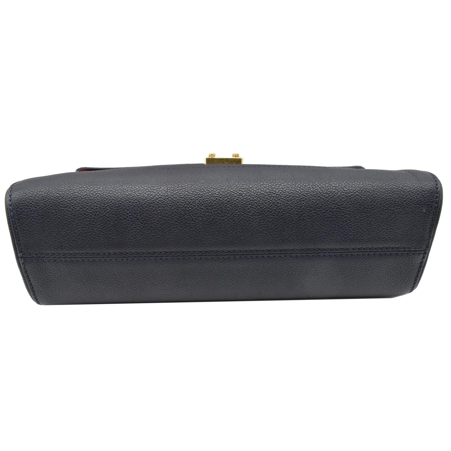 LOUIS VUITTON Saint Germain MM Monogram Empreinte Leather Shoulder Bag Marine Rouge