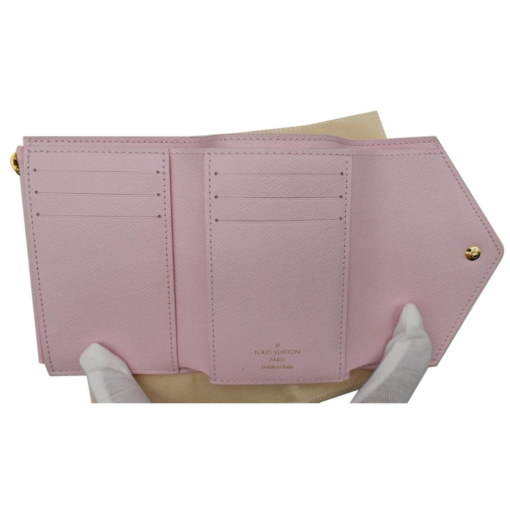 LOUIS VUITTON Monogram Victorine Pool Compact Wallet Pink