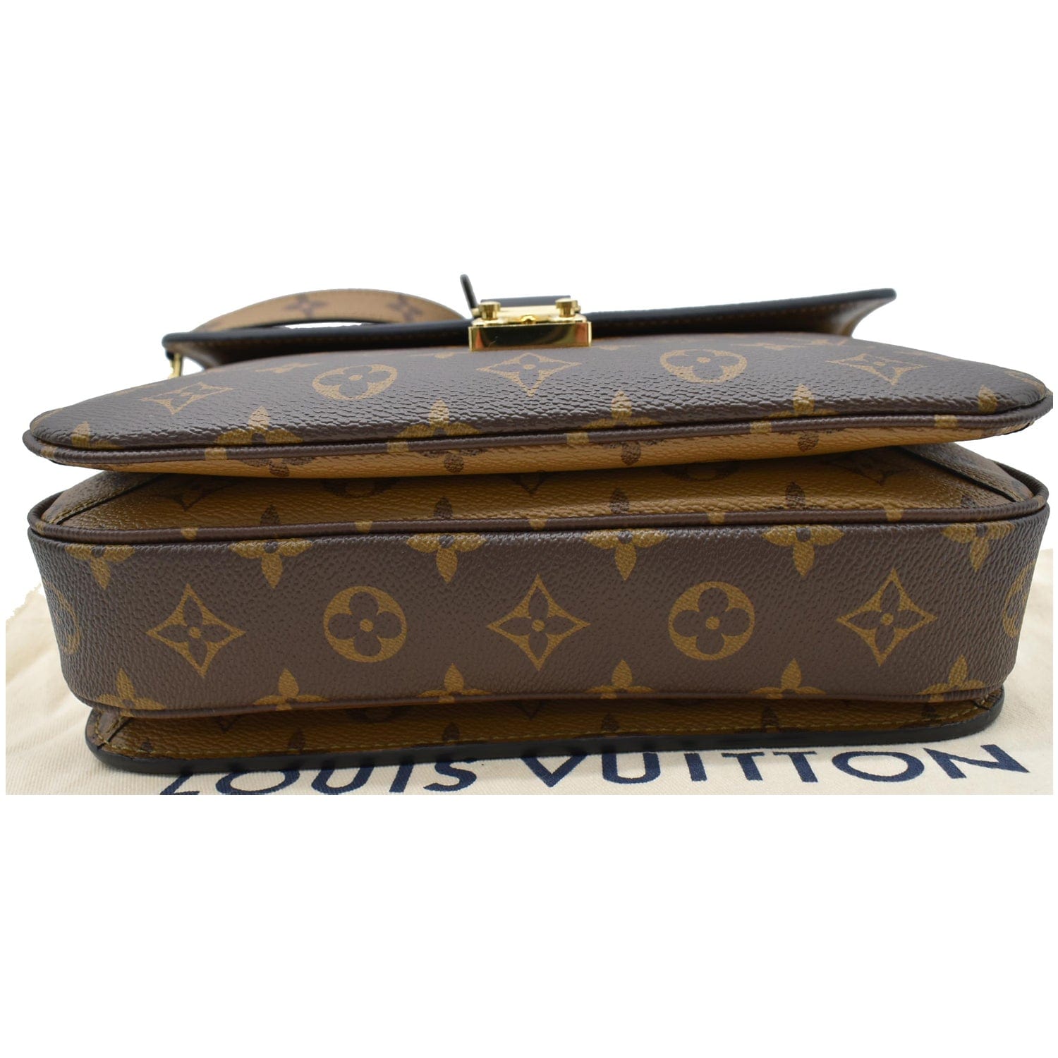LOUIS VUITTON Metis Pochette Reverse Monogram Canvas Crossbody Bag Brown