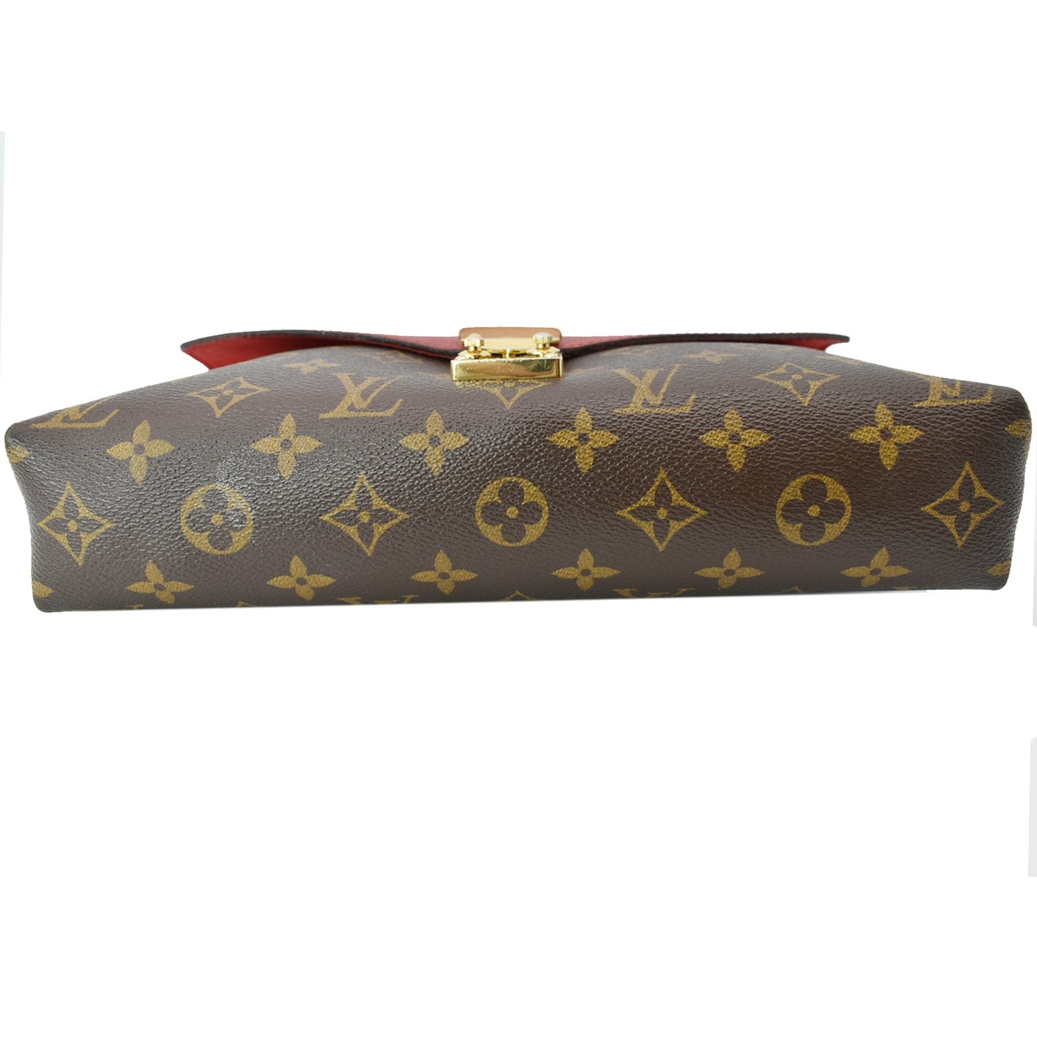 LOUIS VUITTON Pallas Chain Monogram Canvas Crossbody Bag Brown