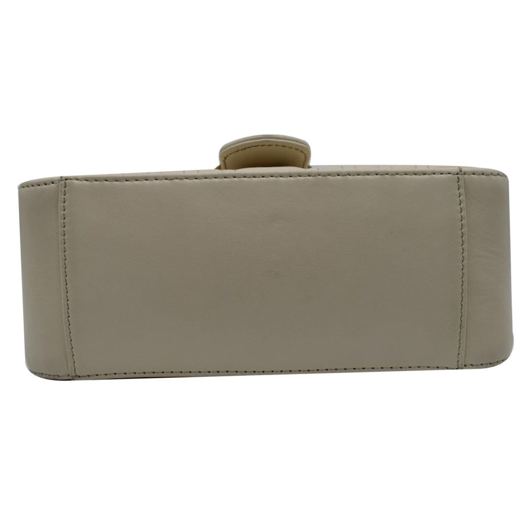 GUCCI Gucci Marmont Mini Top Handle Shoulder Bag White 547260