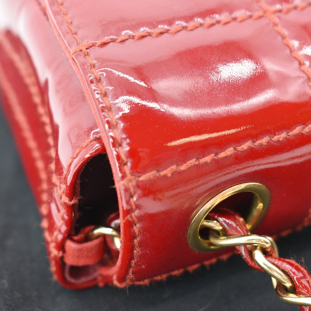 Chanel Chocolate Bar Small New 1:1 Rep Leather Flap Shoulder Bag Red