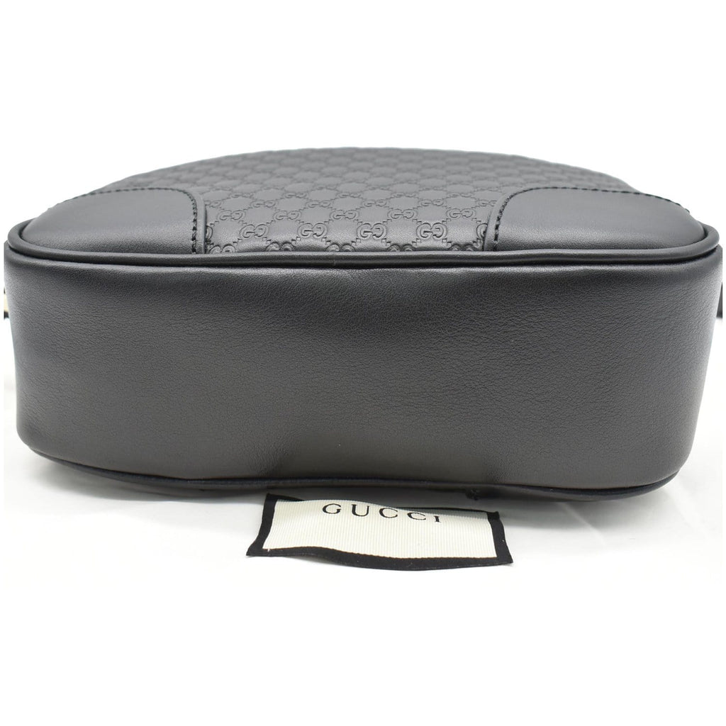 GUCCI Bree Mini Gucci Microguccissima Leather Crossbody Bag Black 449413