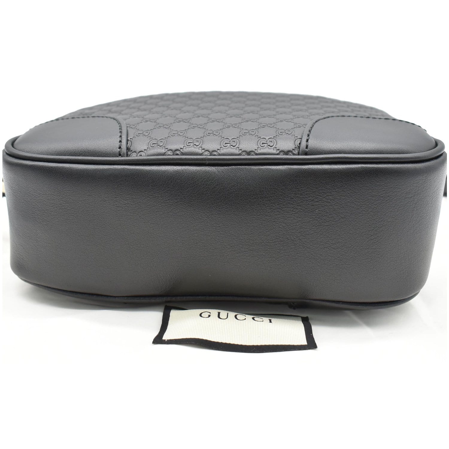 GUCCI Bree Mini Gucci Microguccissima Leather Crossbody Bag Black 449413