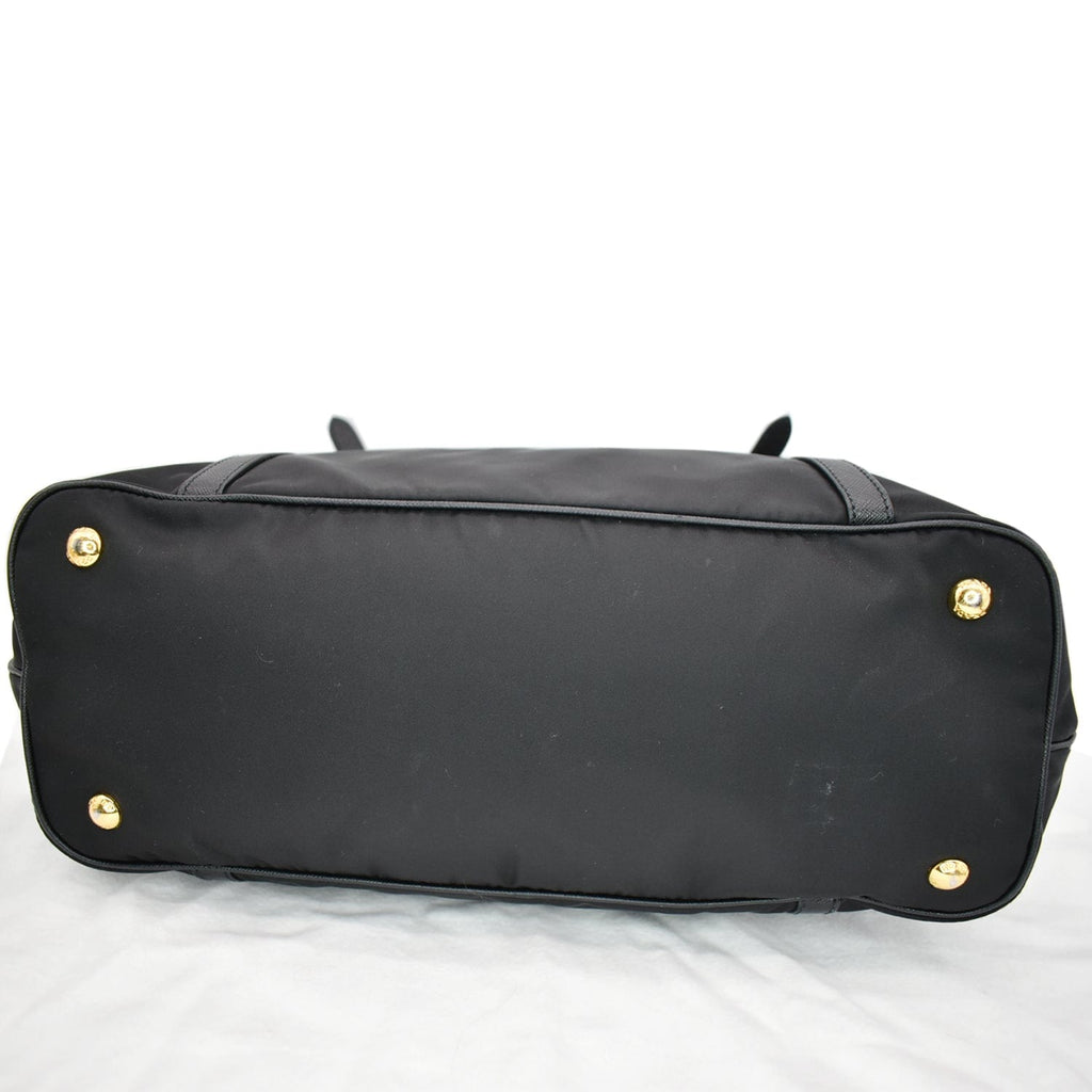 PRADA Tessuto Saffiano Nylon Tote Shoulder Bag Black - Hot Deals
