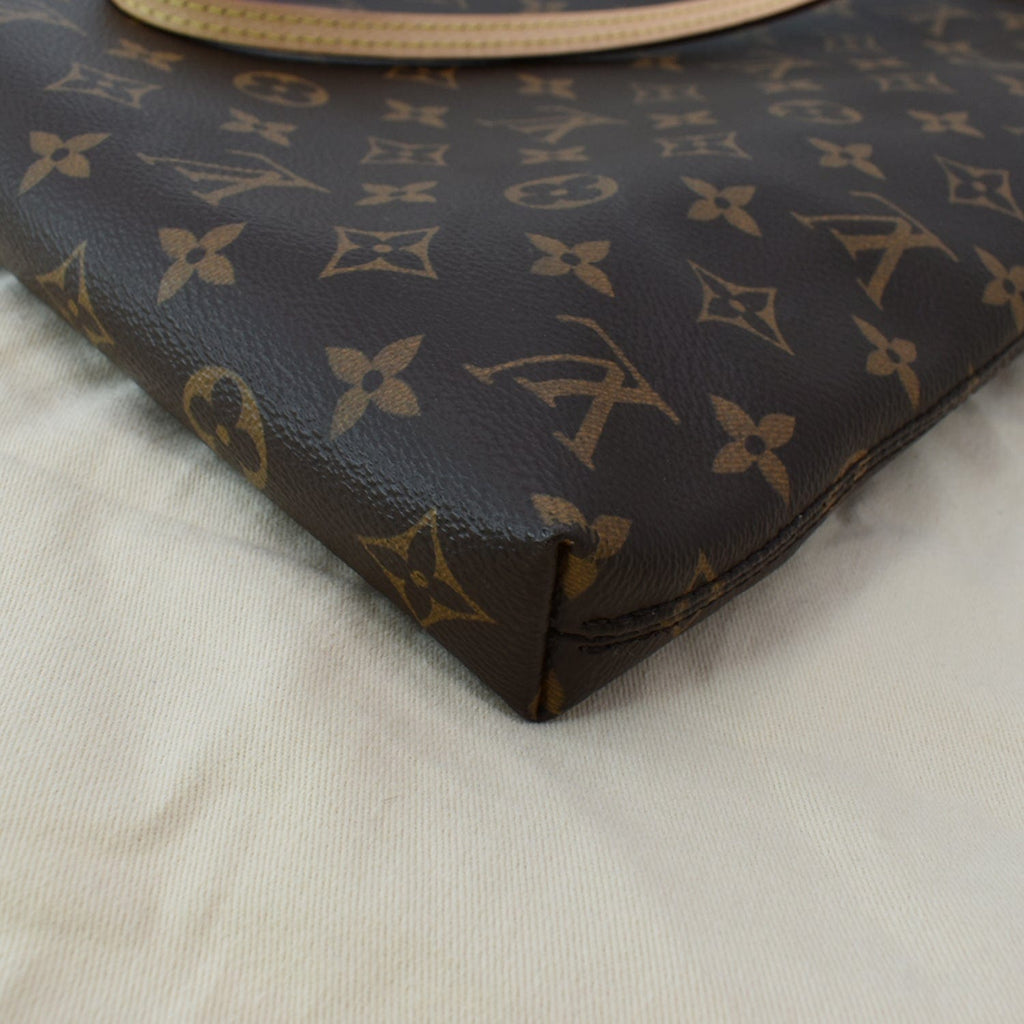 LOUIS VUITTON Carry it Monogram Canvas Shoulder Bag Brown