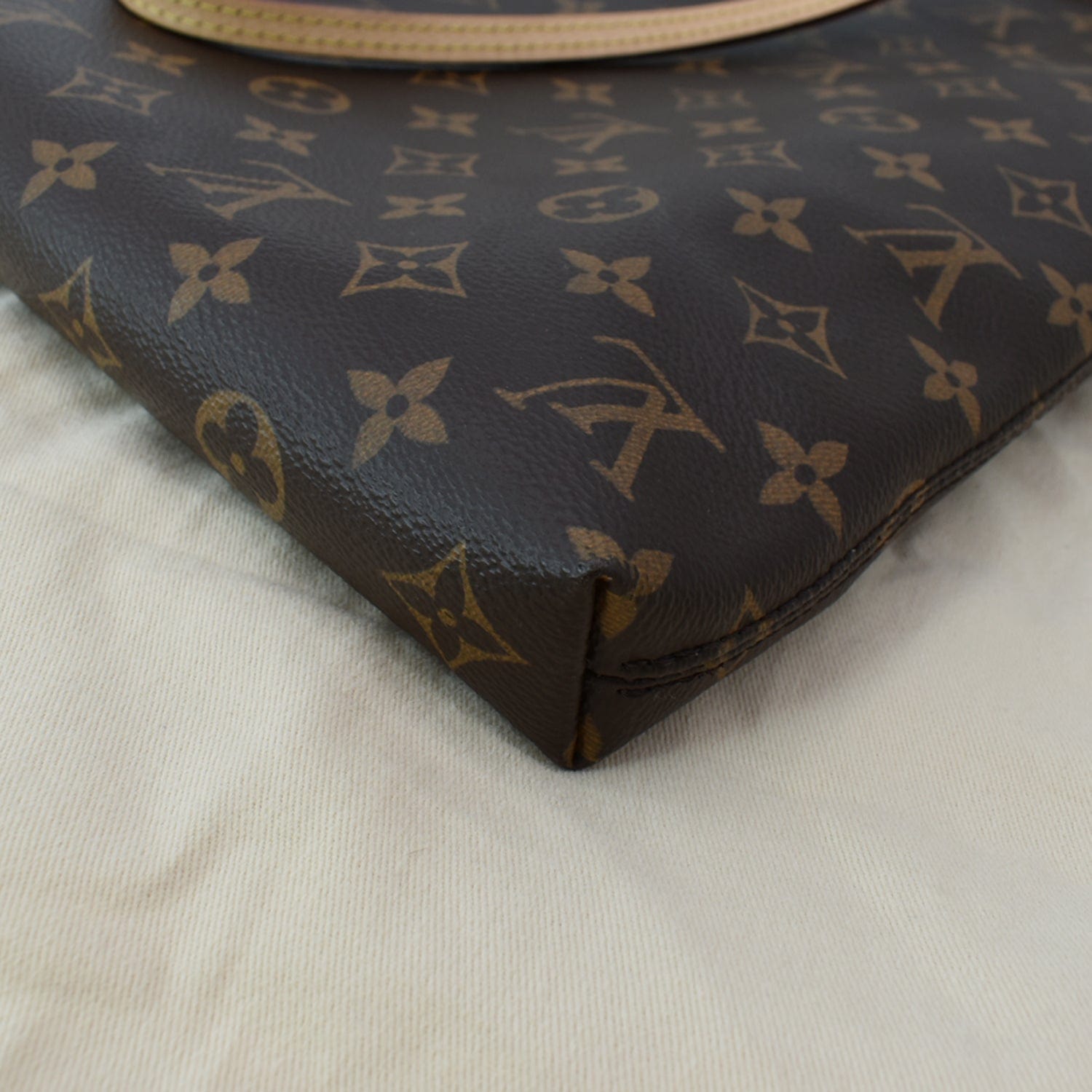 LOUIS VUITTON Carry it Monogram Canvas Shoulder Bag Brown