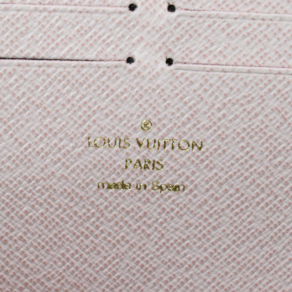 LOUIS VUITTON Clemence Monogram Canvas Zippy Wallet Brown