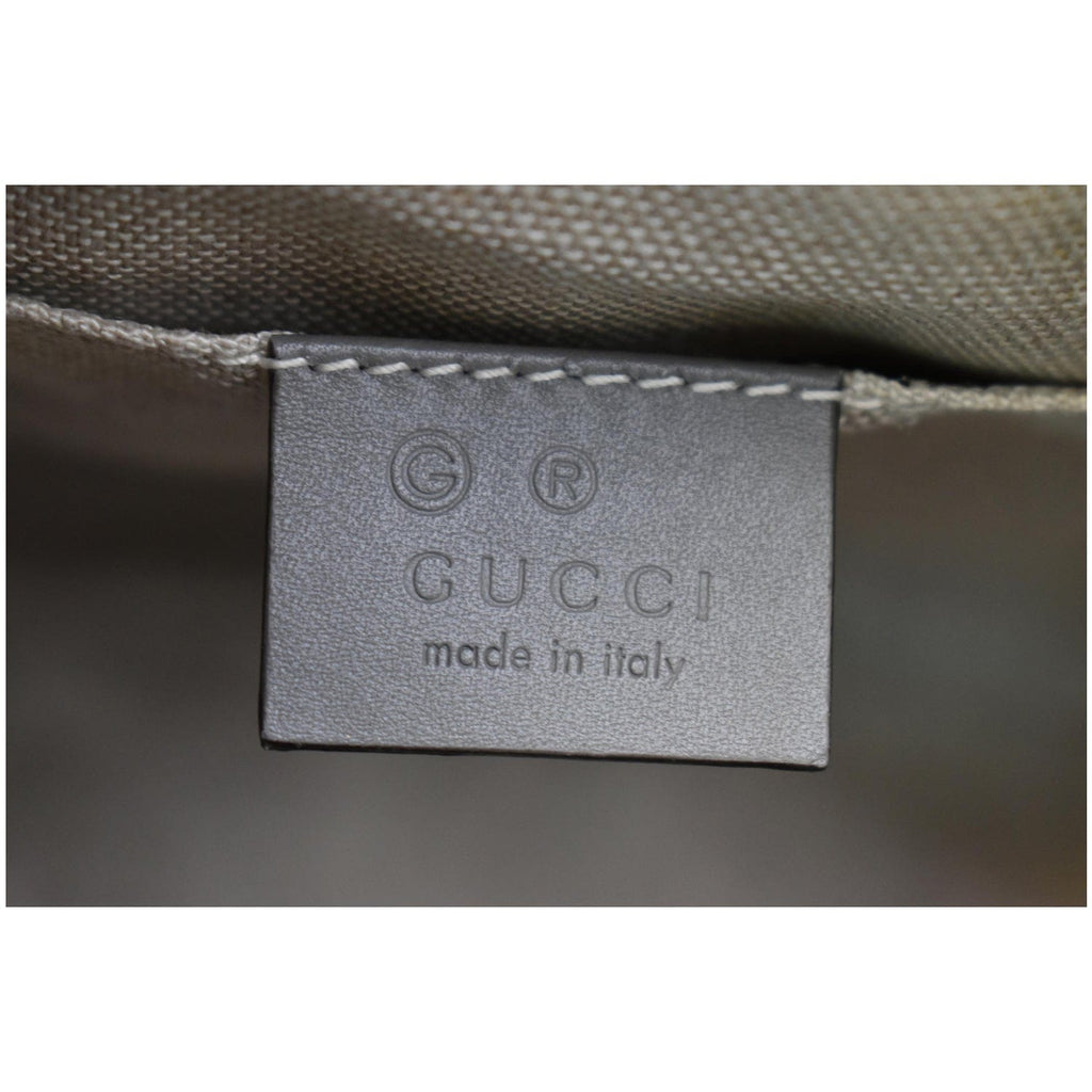 GUCCI Bree Mini Gucci Guccissima Leather Crossbody Bag Grey 449413