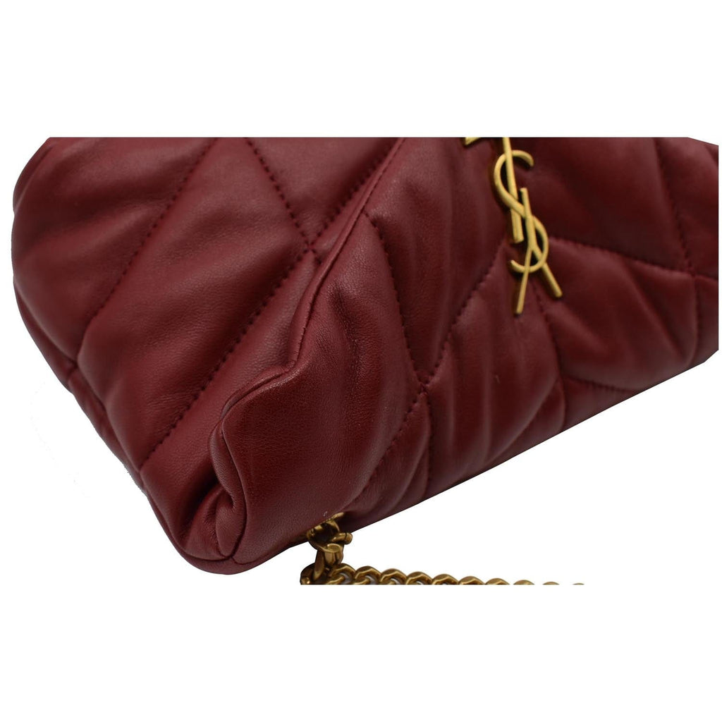 YVES SAINT LAURENT Small Loulou Puffer Quilted  Leather Crossbody Bag Red