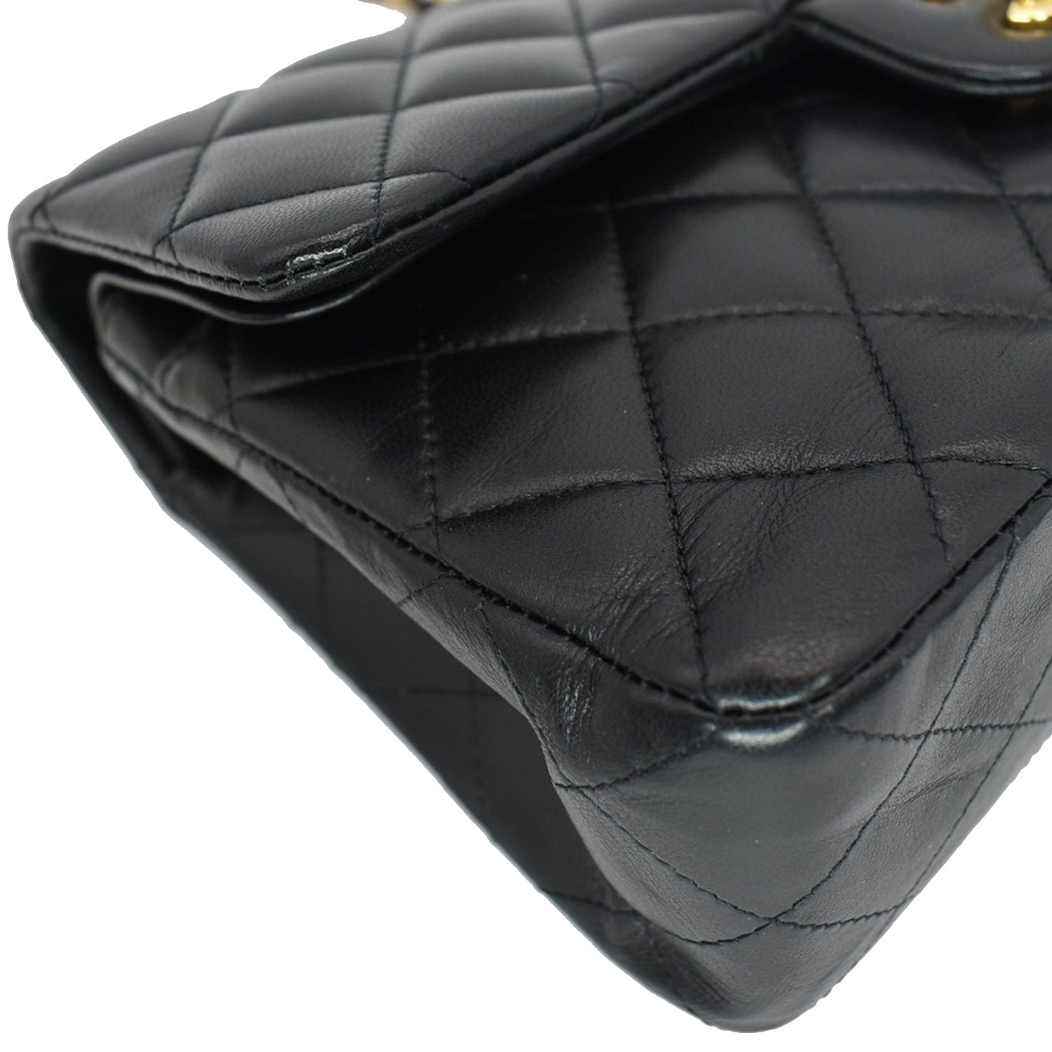 Chanel Classic Double Flap Small Leather Shoulder Bag Black - Hot Deals