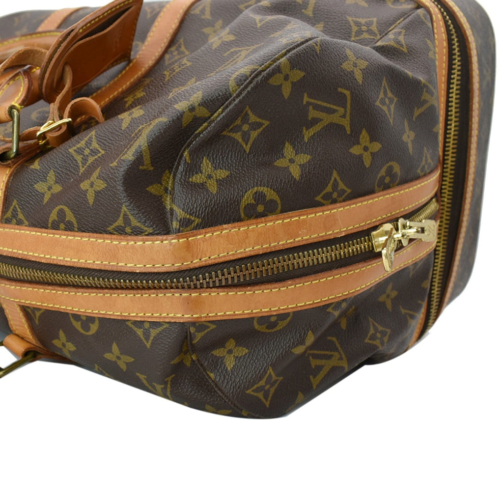 LOUIS VUITTON  Sac Sport Monogram Canvas Boston Travel Bag Brown