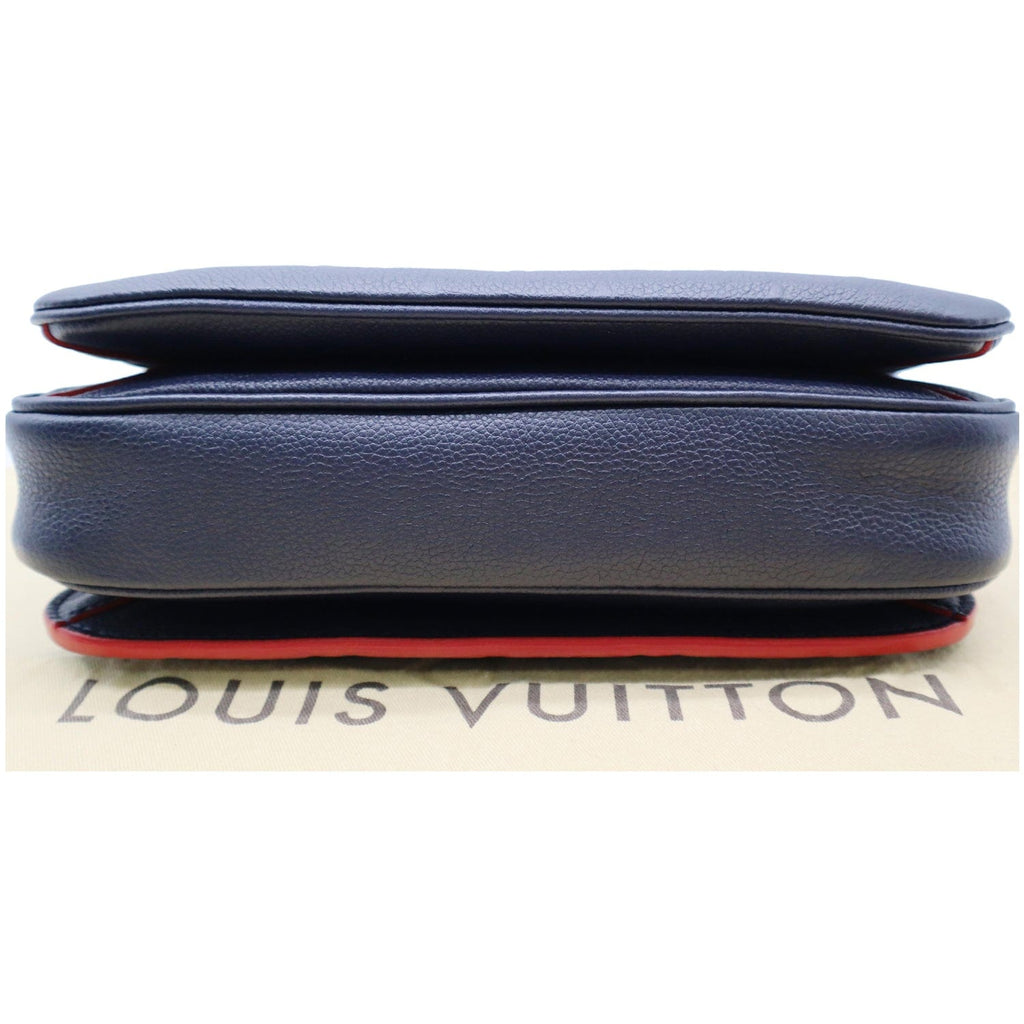 LOUIS VUITTON Metis Pochette Empreinte Leather Crossbody Bag Blue