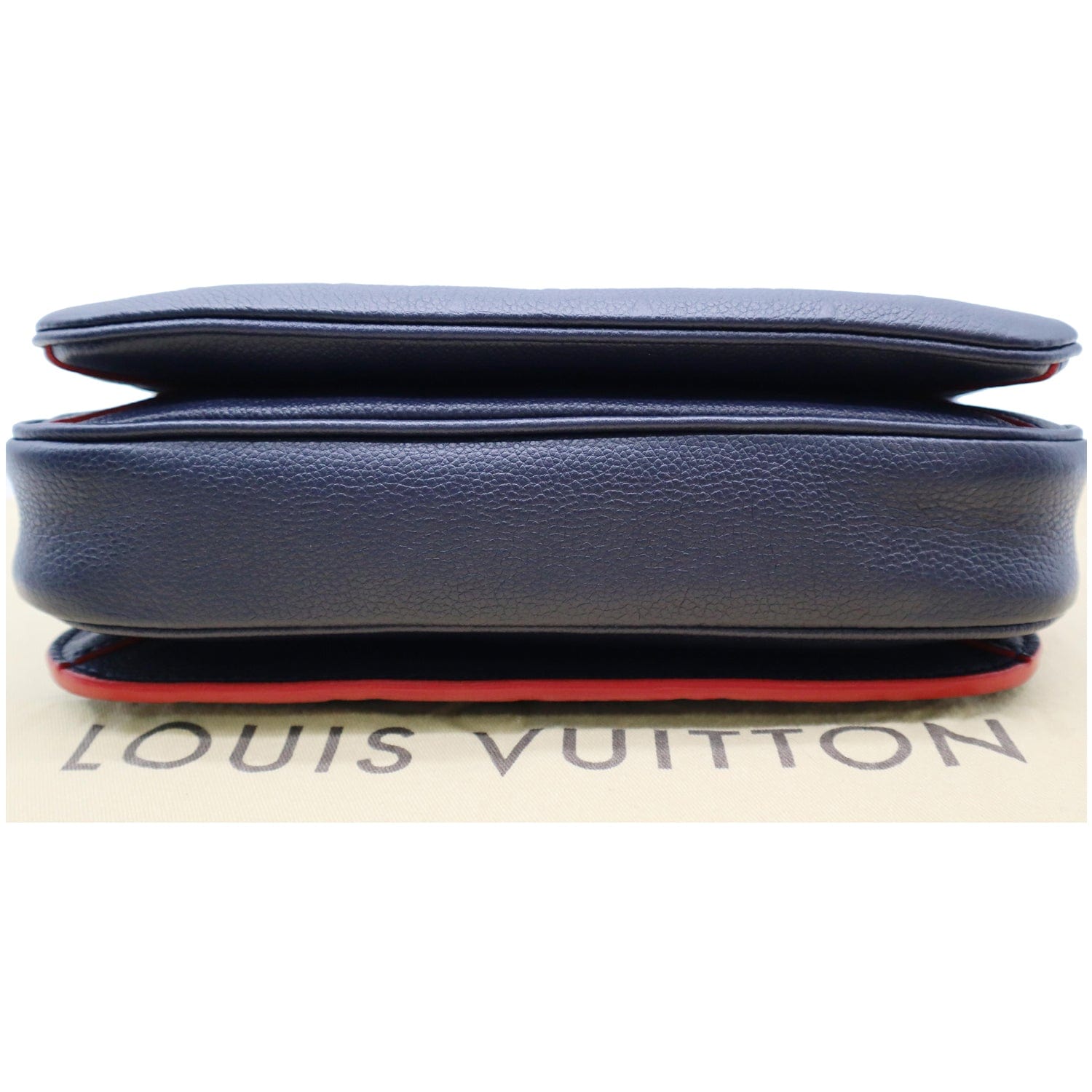 LOUIS VUITTON Metis Pochette Empreinte Leather Crossbody Bag Blue