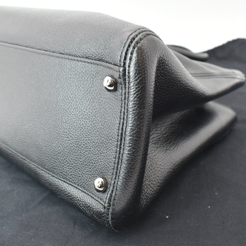 Chanel Reissue Cerf Executive East West Leather Tote Bag Black